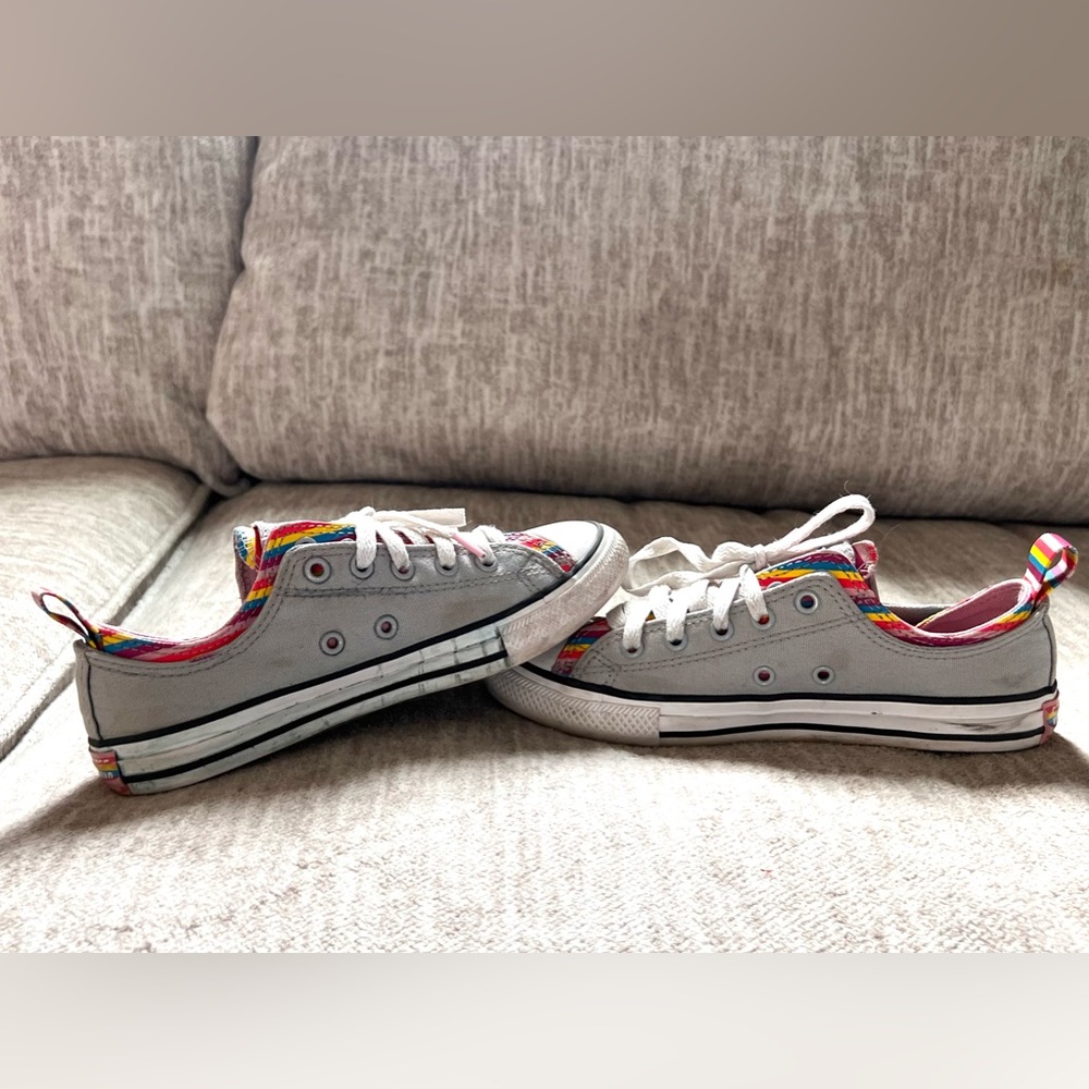 Low top rainbow converse